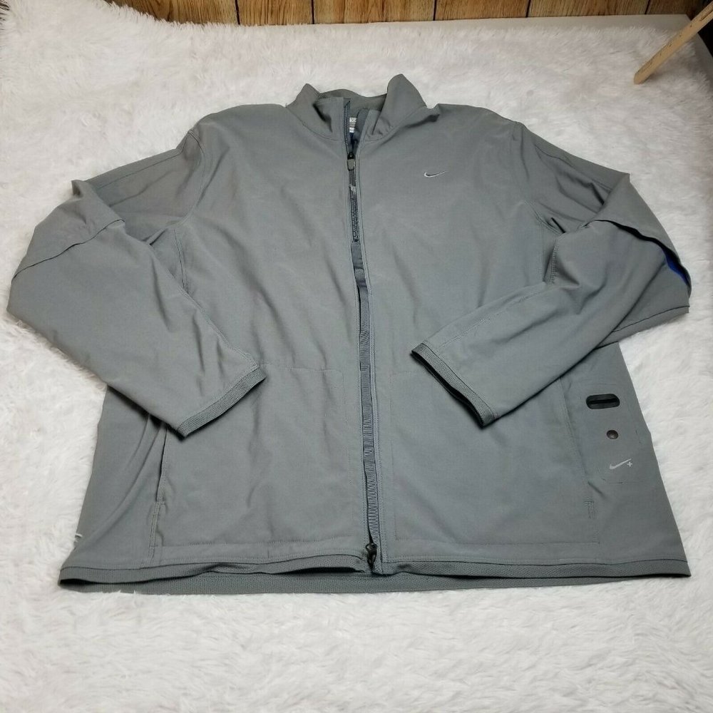Nike Mens Windbreaker Jacket Coat 2XL XXL Gray